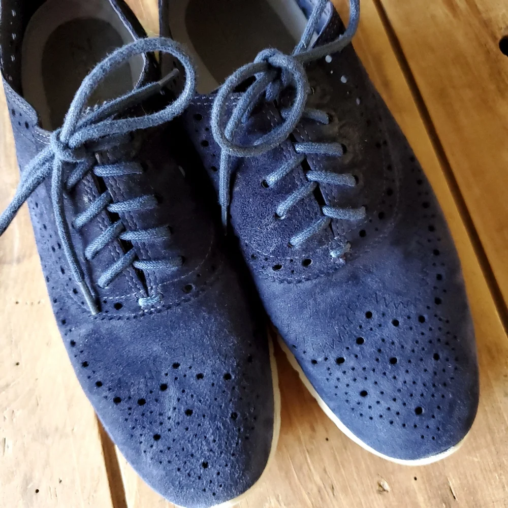 Cole Haan Zerogrand Women's Wingtip Oxford Blue Sneaker Size 6
